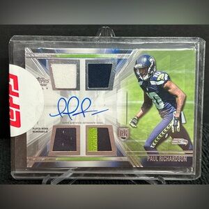 Paul Richardson 2014 Topps Prime Level 5 Rainbow Auto Relic #PV-PR